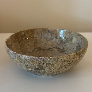 Marble limestone Bowl home decor trinket dish beige heavy small bowl